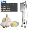 QPQ 2-in-1 Professional Garlic Press, Aluminum Kitchen Tool with Built-in
