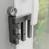 Scheffinger EM3plus two-handed lock, silver, additional security for burglary protection,