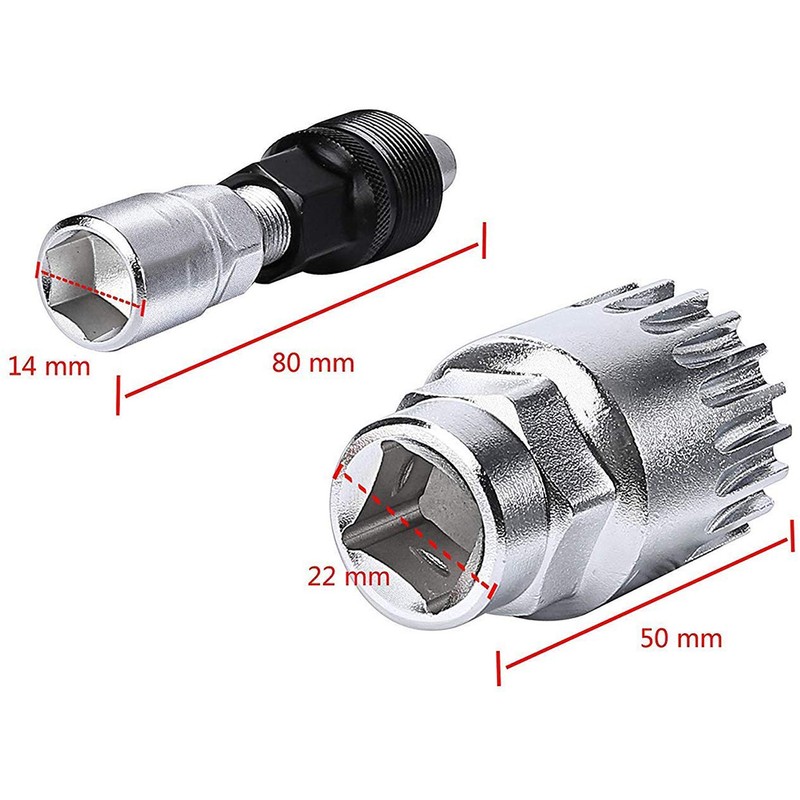 5pcs Repair Tools Kit Freewheel Removal Wrench + Crank Puller