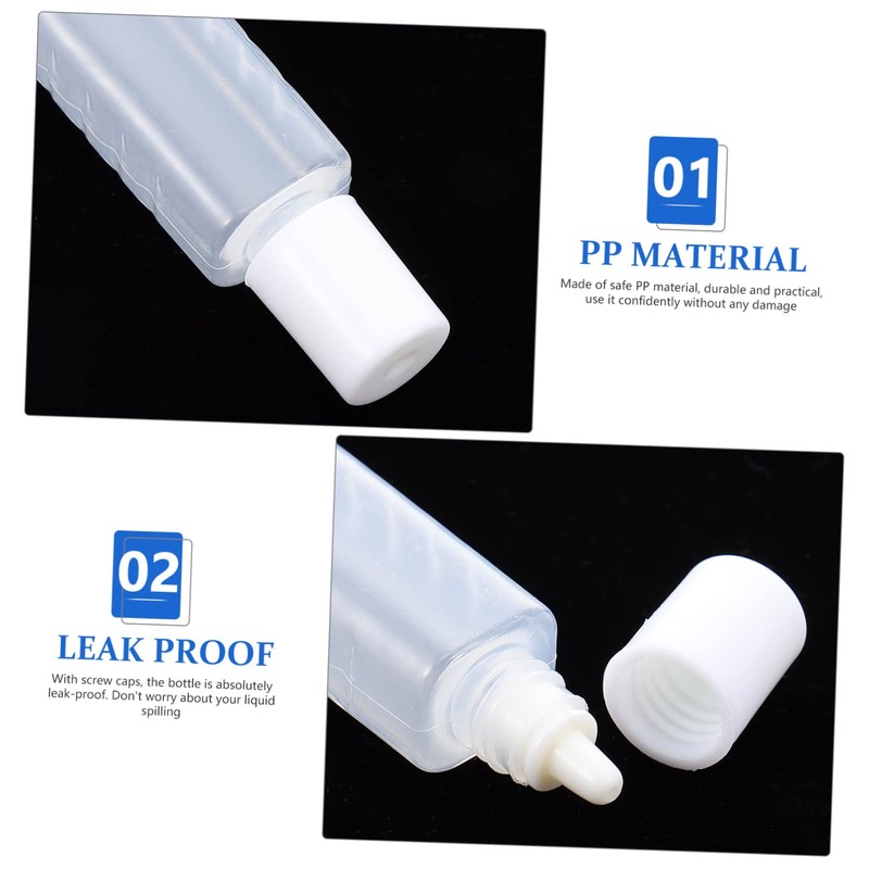 LALAFINA Care Tool 25pcs Mini Liquid Bottles Storage Screw Caps