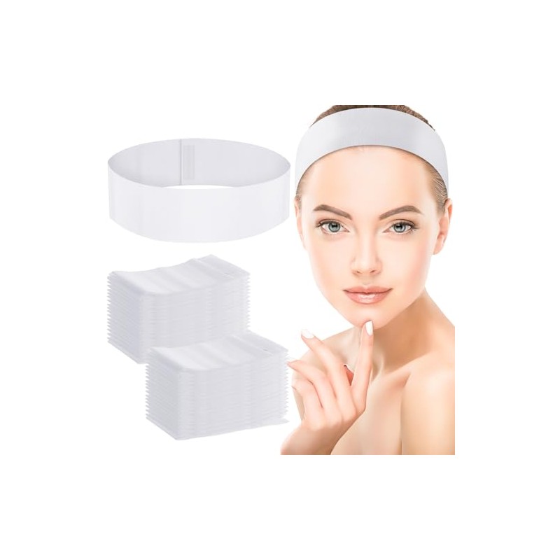 WILLBOND 200 Diademas Desechables para Spa Diadema Elstica No Tejida