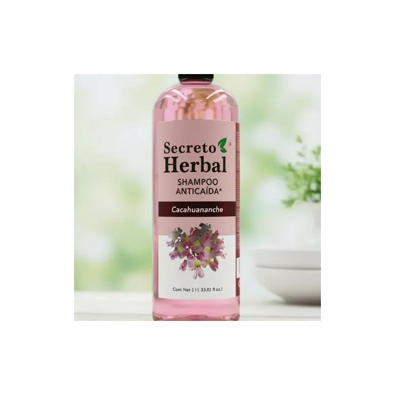Shampoo Anticaída Y Regenera Cacahuanache Secreto Herbal 1l