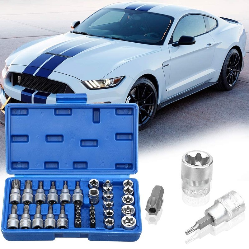 Drive Male Female Torx Star Bit Socket E-Socket Set Handheld