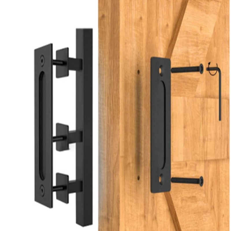 Barn Door Handle, Sliding Door Handles Pull and Flush Set