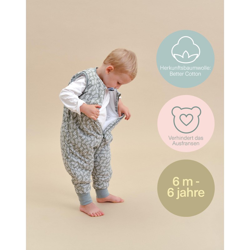 molis&co Baby Sleeping Bag with Feet, 2.5 TOG, All-Year Sleeping
