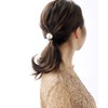 VingTAINE H7161 Single Grain Pearl Hair Cuff (M) Pony Hook