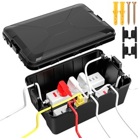 Outdoor Electric Box 32 x 21 x 13 cm Waterproof Cable Box IP54 Outdoor Box Waterproof Weatherproof to Protect Plug Sockets Timer Holiday Light