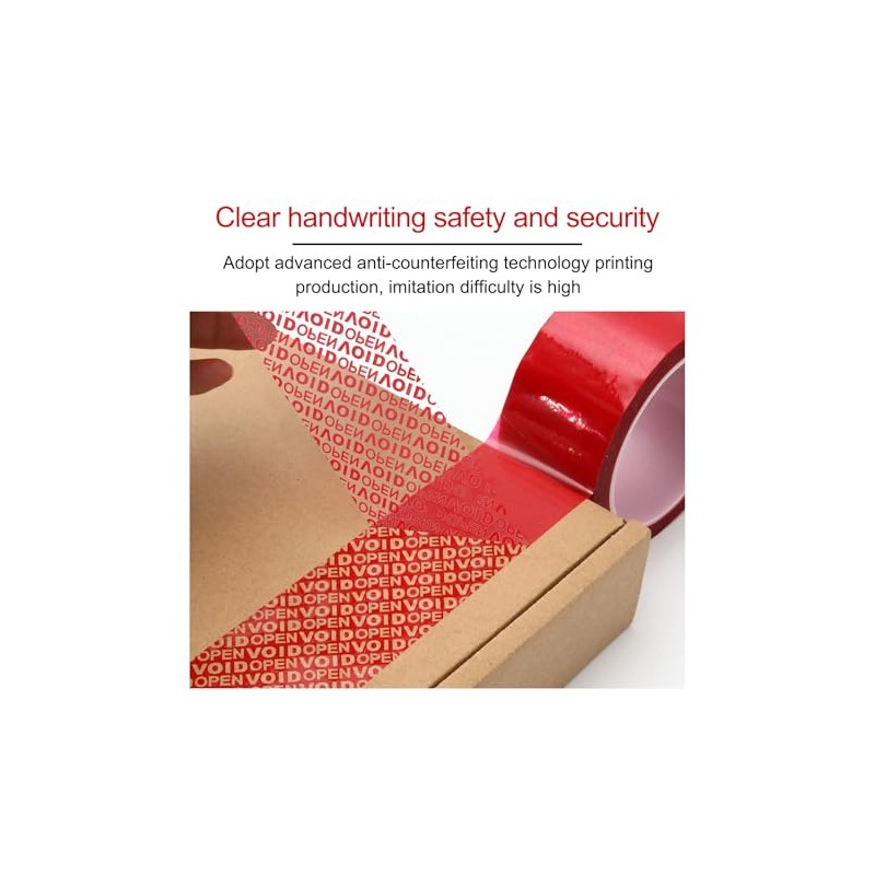 WELSTIK - Cinta de sellado de seguridad roja, a prueba