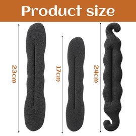 3 Stück Magischer Haarknoten, Dutt Maker, Duttkissen, Hair Bun Maker, Bun Maker Magic Hair, Haar Twist Lockenwickler Donut Tools