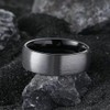 King Will BASIC 8mm Titanium Ring Matte Brushed Black Comfort