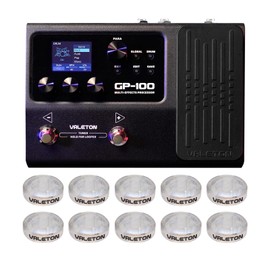 Valeton Multi-Effects with Expression Pedal Guitar Bass Amp Modeling IR Cabinets Simulation Multi Language Stereo OTG USB Audio Interface GP-100
