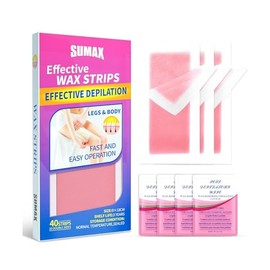 SUMAX Body Wax Strips for Hair Removal 40 Waxing Strips Body Hair Removal Bikini Wax Strips for Women and Men Wax Kit for Hair Removal Brazilian for Face, Hands, Arms, Legs