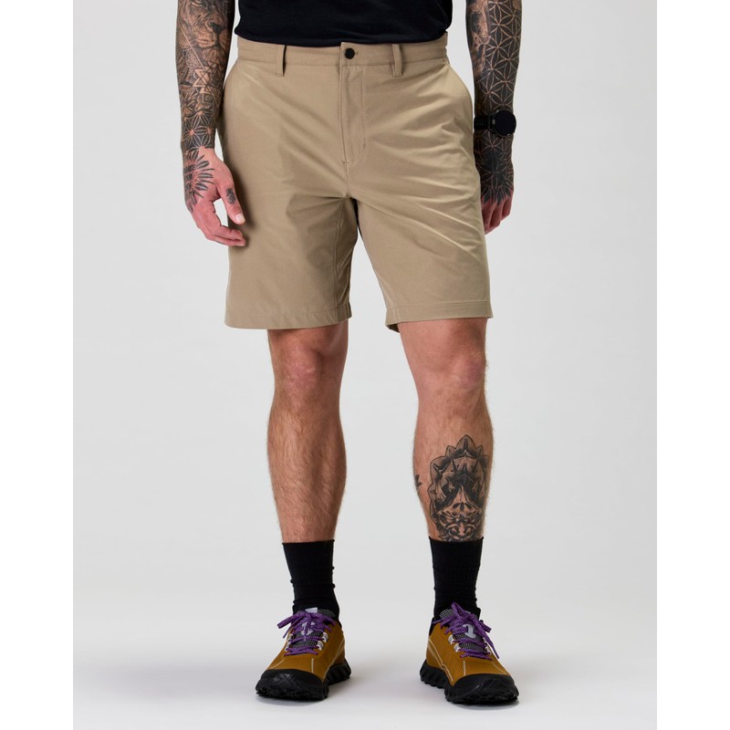 Huckberry Proof Equator Hybrid Short - 9", Mens Shorts, Dune,