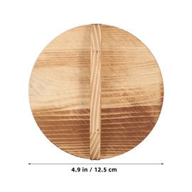 HOLIDYOYO Wok Lid for 5-inch Woks, Small Pan Pot Japanese Pot Cover Chinese Cover Skillet with Handle Wood Tamagoyaki Pan Spill Stopper for Kitchen