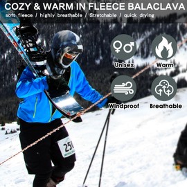 Achiou Ski Mask for Men Women, Winter Balaclava Warm Windproof Face Mask, Full Head Cover Scarf Neck for Cold Weather Navy Blue