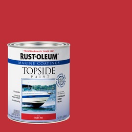 Rust-Oleum, Bright Red 207004 Marine Coatings Topside Paint, Quart, 32 Fl Oz (Pack of 1), 11