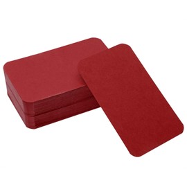 Penta Angel 100 Pcs Mini Paper Blank Gift Notes Cards DIY Craft Small Word Business Message Cards (Red)