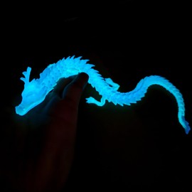 Night Light 3D Printed Dragon,12in,Model,Flexible Animals Toy Statue,Movable Joints,Home Office Decor,Interesting Toys for Autism/ADHD,Festival Gifts toco,Fidget Toys, Executive Desk Animals Toy