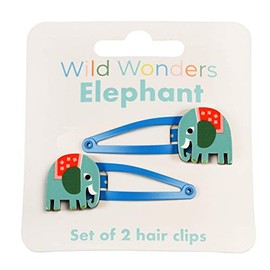 Children's Wild Wonders Elephant Hair Clips (set Of 2)