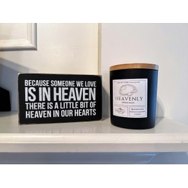 Hug in a Box Care Package, Amber Mist Sympathy Candle for Loss of Loved One, Because Someone We Love is in Heaven, Condolence Gift Baskets for Loss, Grief Candle Hug Gift, Heavenly Hugs