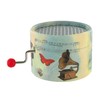Round Hand-cranked Musical Box/Music Box Made of Reinforced Cardboard -