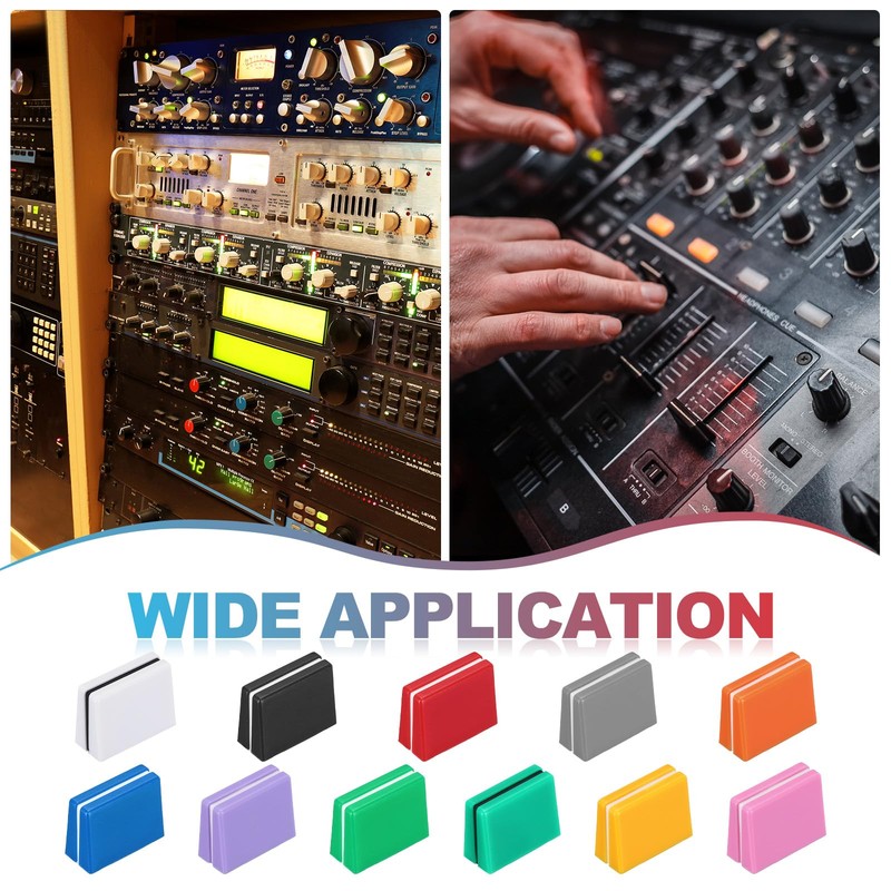 sourcing map Universal Fader Knobs, Red Mixer Fader Caps Slider