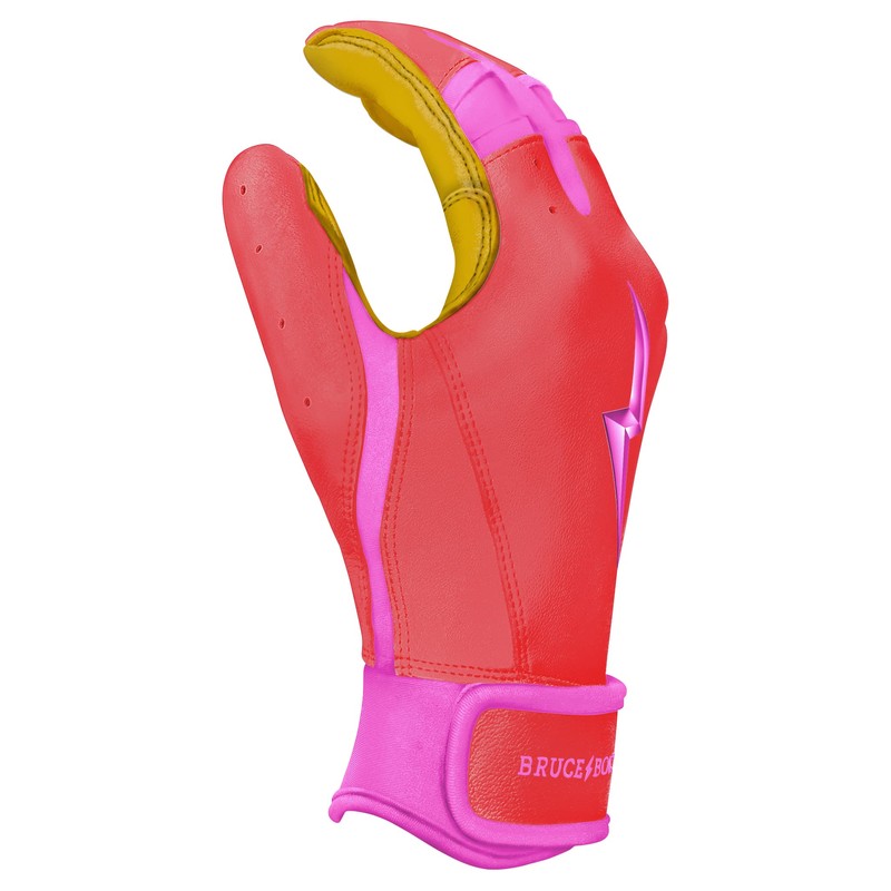 BRUCE BOLT Bader Series Short Cuff Pink Batting Glove -