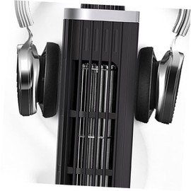 KOMBIUDA USB Laptop Cooler Adjustable Cooling Fan Laptop Holder Portable Radiator Rack for Enhanced Heat Dissipation Black