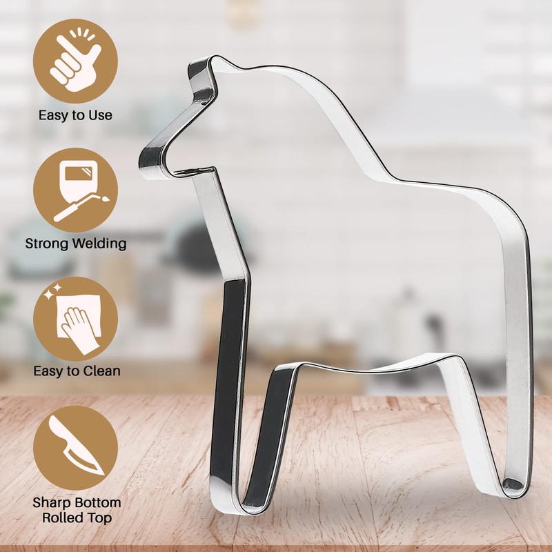 COLIBROX Scandinavian Sweden Swedish Dala Horse Cookie Cutter #186HOR