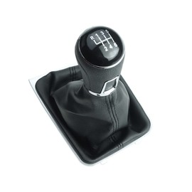 Do!LED Gear Stick Boot Frame and Gear Knob Compatible with Golf 7 – Knob in Passat Look 6 Gears Black Stitching