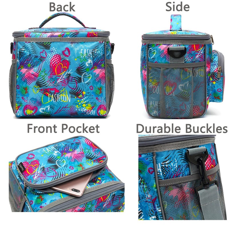 FlowFly Insulated Reusable Lunch Bag Adult Large Lunch Box for