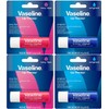 Vaseline- Paquete variado de 4 bálsamos labiales hidratantes Lip Therapy