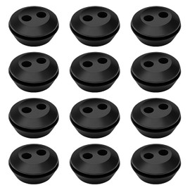 VooGenzek 12 PCS Fuel Tank Rubber Grommets, Fuel Grommet Rubber, 2-Hole Gas Strimmer Petrol Tank Grommet, for Brush Cutter Trimmer Lawn Mower Parts,(GZ127T01)