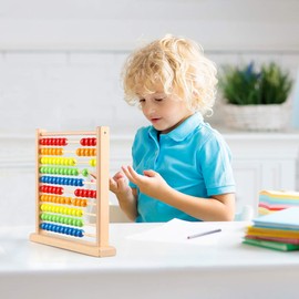 Wondertoys Wooden Abacus Maths Games with 100 Beads for Kids