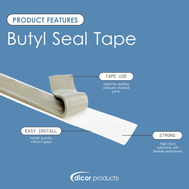 Dicor BT-1834-5 Butyl Seal Tape - 1/8" x 3/4" x