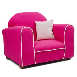 Keet Premium Kids Chair, Hot Pink Color, Ergonomic and Safe Design for Ages 2-5, Durable Wooden Frame, Includes Decorative Cushion, Easy to Clean, Perfect for Bedrooms, Playrooms, and Living Spaces.