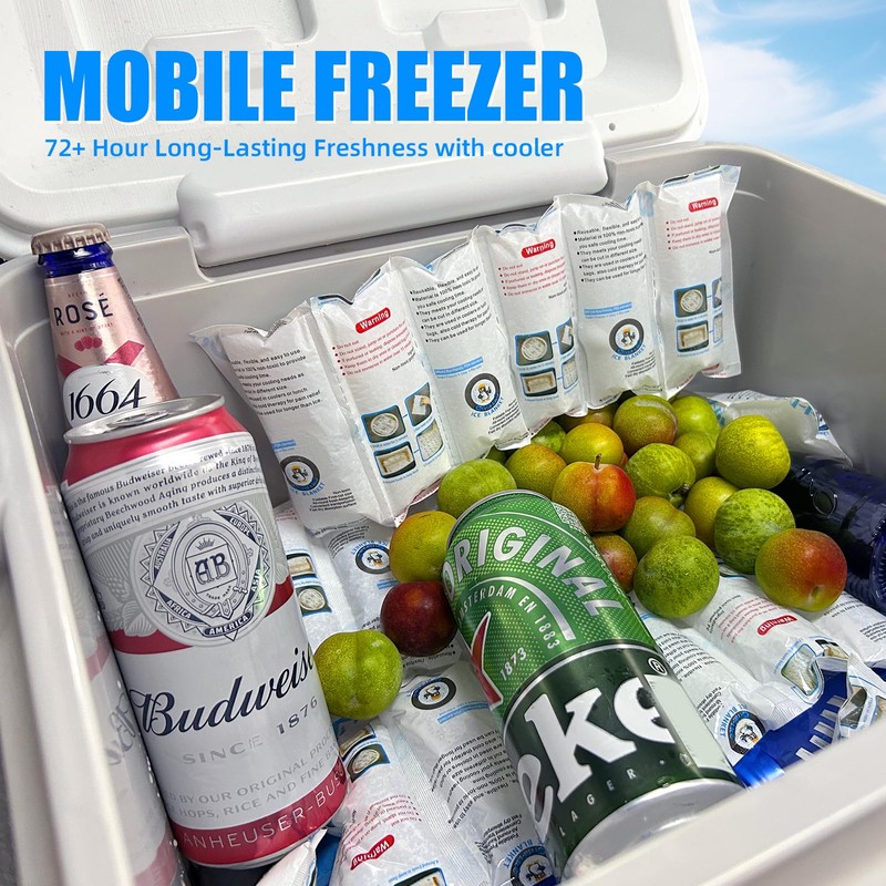 Reusable Ice Packs for Lunch Box, 4.7x2.2 Inch, 48 Sheets