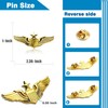 12/Pack Gold Pilot Wings Pins Badge, Flight Attendant Costume Air