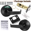 Crystmetal Privacy Indicator Lever Lock, Occupy Door Handle for Bathroom,