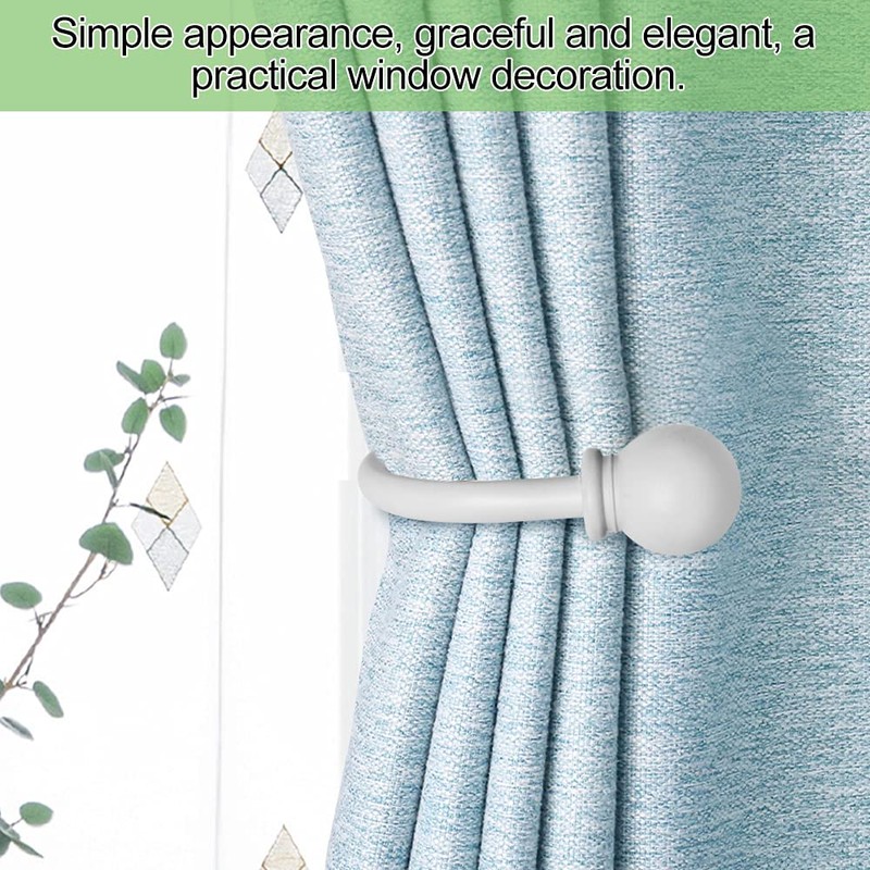 2 Packs Curtain Holdback, Wall Mounted Curtain Tie Backs Metal