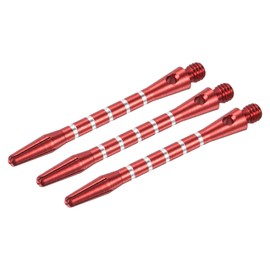 PATIKIL 48mm Dart Shafts, Medium 2BA Thread Aluminum Dart Stems Dart Accessories for Steel Tip - 3 Pack (Red)