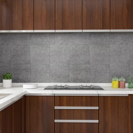 CHICHOME 16-Pack Grey Marble Peel and Stick Floor Tiles Waterproof Vinyl Floor Tiles 12 x 12 in Removable Self Adhesive Basement Flooring for Bedroom Bathroom Kitchen Floor Wall Covering