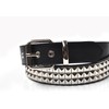 foolsGold 3-Row Pyramid Rivet Belt - Black , size: 4XL