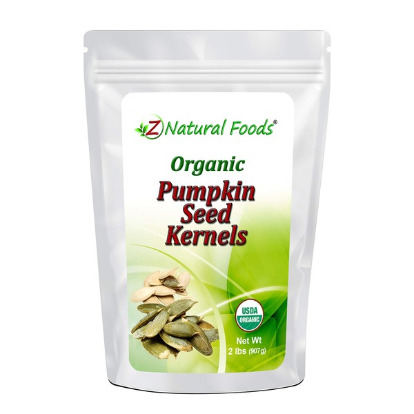 Pumpkin Seeds Organic Raw - Premium Shelled Unsalted Kernels - All Natural Pepitas For Snacks, Salad, Dessert, and Recipes - Fresh, Vegan, Gluten Free, Non GMO, Kosher - 2 lbs