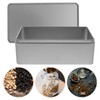 2 Pcs Metal Rectangular Tin Box with Lid Empty Tin