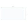 vidaXL Kitchen Backsplash, 39.4"x19.7" Transparent Tempered Glass Back Wall, Heat