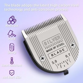 2 x 5-in-1 replacement blades compatible with Wahl Bravura Clipper Chromado, Creativa, Figura dog clippers for dogs grooming