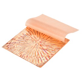 MECCANIXITY 25 Pcs Gold Leaf Sheets 5.5" x 5.5" Imitation Gold Foil Sheets Variegated Booklet with Pattern for Crafts,Picture Frames,Nails and DIY Arts Decoration,Copper Blooming Flower