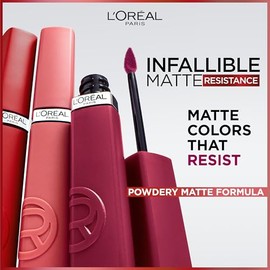 L'Oreal Paris Infallible Matte Resistance Lápiz labial líquido, hasta 16 horas de uso, Major Crush 120, 0.16 onzas líquidas