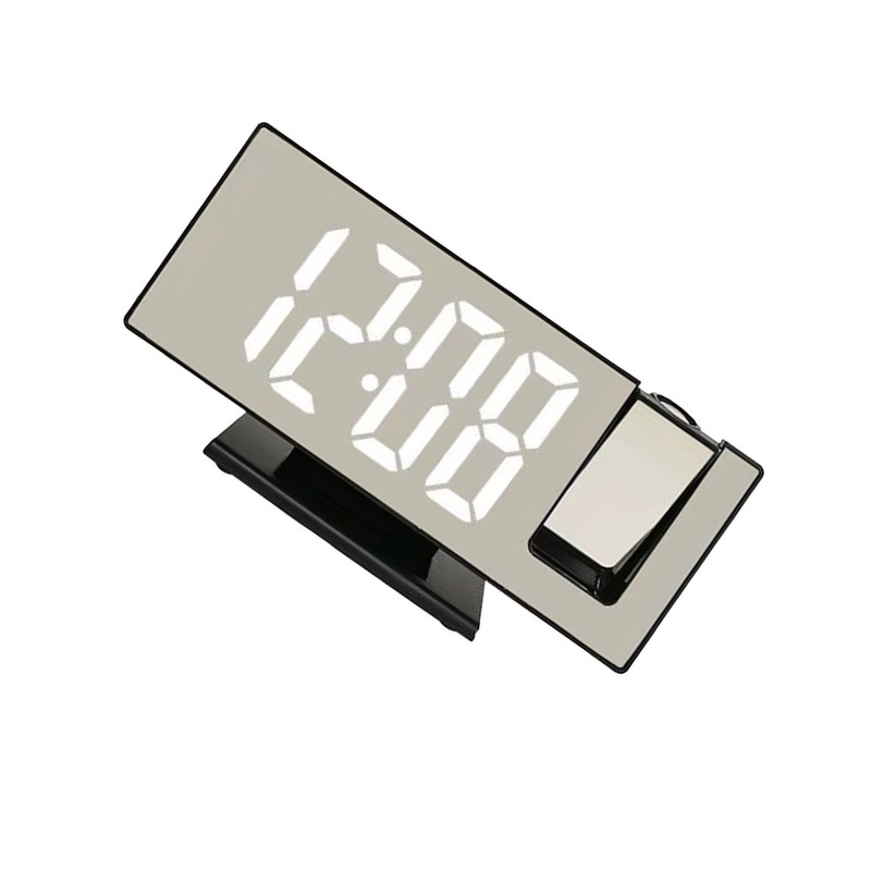 Projection Alarm Clock Large Screen ABS Mirror Surface LED Based